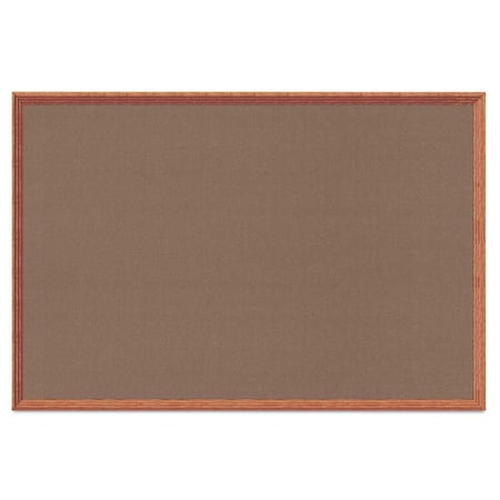 United Visual Products Decor Wood Combo Board, 48"x36", Cherry/White Porcelain & Medium Grey UV703DEFAB-CHERRY-WHTPORC-MEDGRY